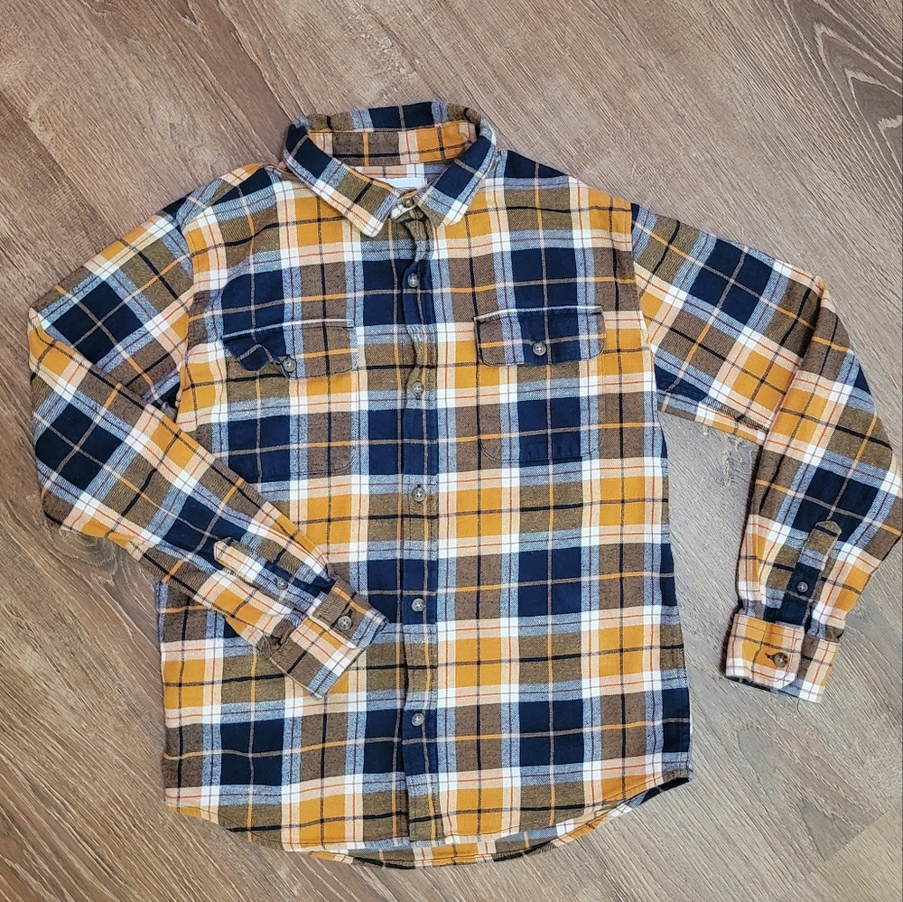 Boys Old Navy Plaid Flannel, Size XL 14-16